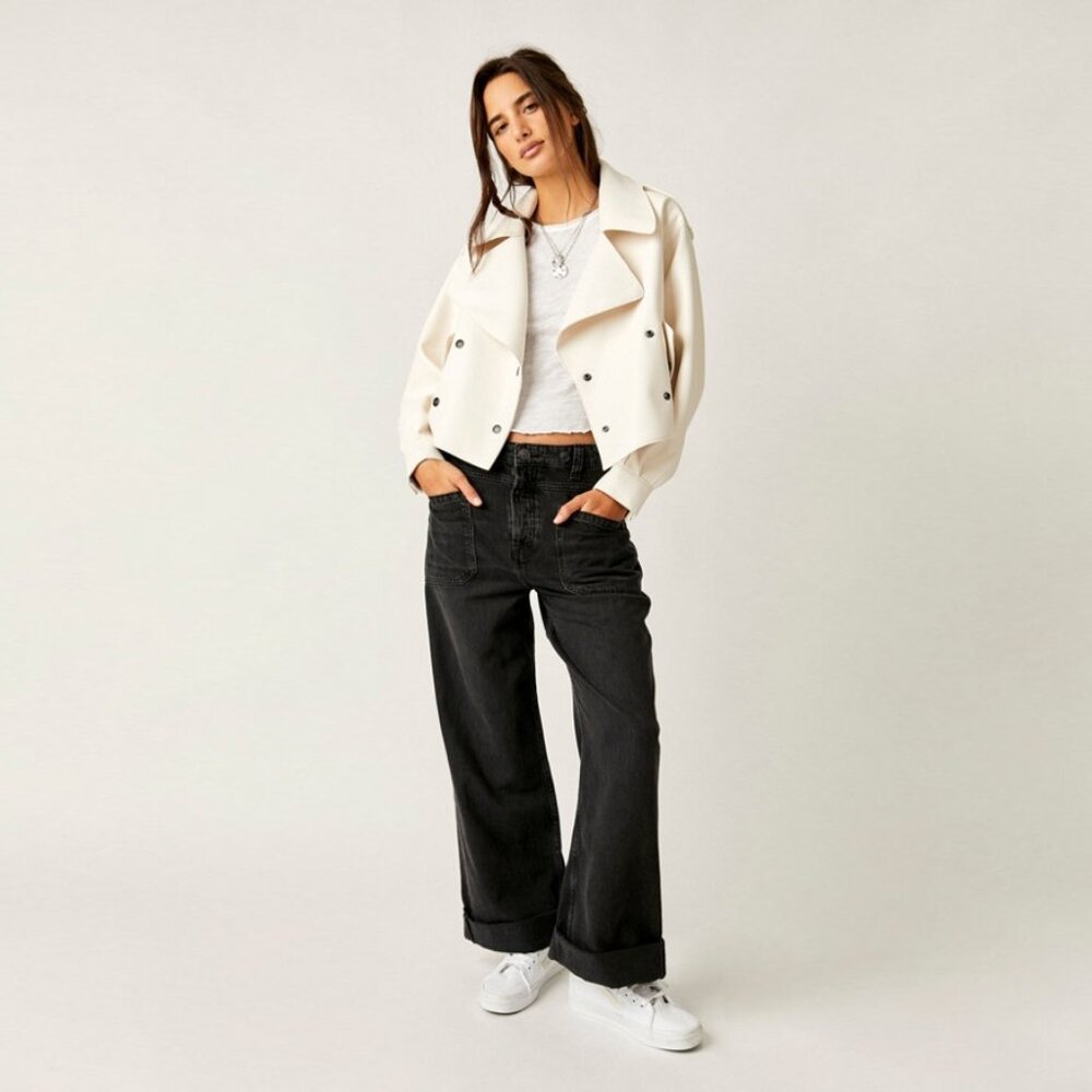 Free People Alexis Vegan Leather Jacket NWT - Picture 4 of 9